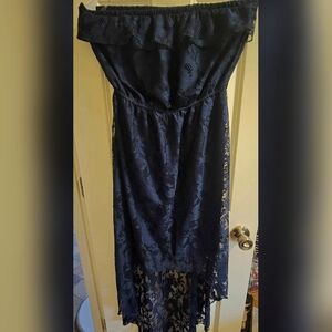 Trixxi Navy Strapless Dress